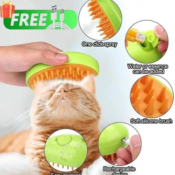 3 in 1 Electric Steam Pet Brush